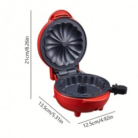 [1pc Mini Waffle Maker] 1pc Multifunctional Mini Waffle Maker | Non-Stick Coating, Quick Heating for Cakes, Bread and Breakfast | Essential Christmas Gift for Home