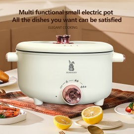 [Non-Stick Electric Pot] Non-Stick White Single-Layer Electric Pot | Multi-Function Electric Stew Pan Cookware