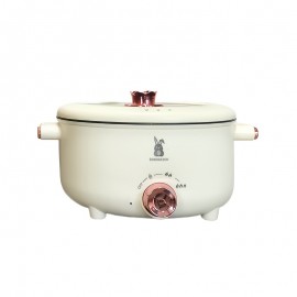 [Non-Stick Electric Pot] Non-Stick White Single-Layer Electric Pot | Multi-Function Electric Stew Pan Cookware