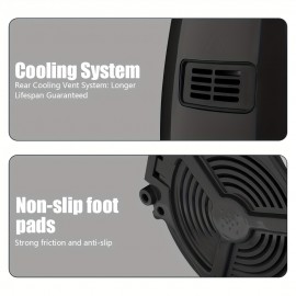 [4.5L Air Fryer] US Standard 4.5L Air Fryer With 8 Preset Cooking Modes, Deep Oil Heating Basket For Even Heat Distribution, Non-Stick Roasting Rack, 4 Premium Materials, Suitable For Chicken Drumsticks, Shrimp, French Fries, Compact Design