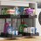 2-Tier Removable Storage Rack - Black Metal and Plastic Drawer Set with Non-Slip Design, Sliding Stability - Perfect for Kitchen and Bathroom Organization, Holds Cleaning Supplies
