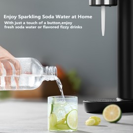 [Heavy-Duty Soda Maker] Hilton Heavy-Duty Stainless Steel Sparkling Water & Soda Maker | Non-Electric Carbonating Machine, Compatible with 1L PET Bottles & 60L CO2 Exchange Carbonators (Screw-in Compatible, for Home, Kitchen, Parties - CO2 Not Included)