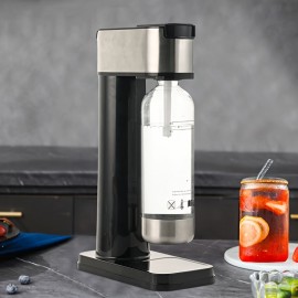 [Heavy-Duty Soda Maker] Hilton Heavy-Duty Stainless Steel Sparkling Water & Soda Maker | Non-Electric Carbonating Machine, Compatible with 1L PET Bottles & 60L CO2 Exchange Carbonators (Screw-in Compatible, for Home, Kitchen, Parties - CO2 Not Included)