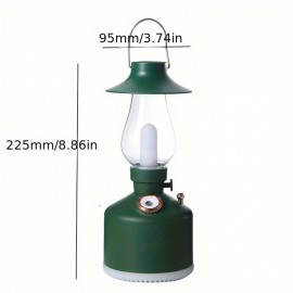 Retro Humidifier, Essential Oil Diffuser, USB Rechargeable, Portable Light Humidifier, Wireless Humidifier with LED Cap, 9.47oz Capacity, 1.5W Power, Suitable for Home and Camping, Room Humidifier, Stylish Diffuser, Modern Aesthetic, Efficient