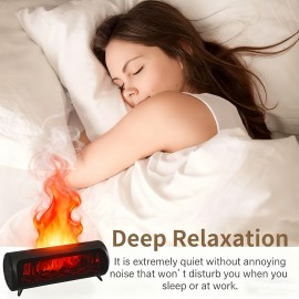 USB-Powered Flame Effect Humidifier with 5dB Quiet Operation, 5.07oz Flame Effect, 5W, PP+ABS+PC Material, 264x95x100mm Compact Design, 5dB Quiet Operation, 5W Power, Humidifier For Room, Humidifier For Home, Humidifier For Bedroom