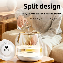 101.44oz Large Capacity Humidifier with Dual Nozzle Mist, Silent Operation, Digital Humidity Display, 7-Color Night Light, Overflow Protection, USB-Powered, for Home, Office, Humidifier For Home, Office Humidification, Modern Humidifier