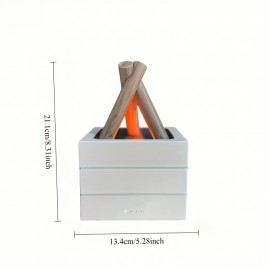 280Ml Essential Oil Diffuser with Flame Effect - Mimics a Bonfire with Atomization, Features 7-Color LED Mood Lighting, Operates Silently with Sound Wave Technology, Includes 2-Hour/4-Hour Timer, Automatic Shutoff, Ideal for Bedroom, Office, Yoga, And As a Gift for Aromatherapy.
