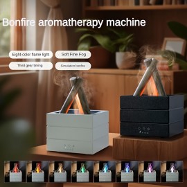 280Ml Essential Oil Diffuser with Flame Effect - Mimics a Bonfire with Atomization, Features 7-Color LED Mood Lighting, Operates Silently with Sound Wave Technology, Includes 2-Hour/4-Hour Timer, Automatic Shutoff, Ideal for Bedroom, Office, Yoga, And As a Gift for Aromatherapy.