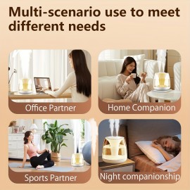 3L Dual Spray Humidifier with Silent Operation, Digital Display & Colorful Ambient Light - USB-Powered, 3-Liter Capacity, 2.6-4L Tank, 36V Operation, 21-30㎡ Coverage, Bedroom & Home Use, Humidifier For Bedroom, Modern Aesthetic, Touch Control