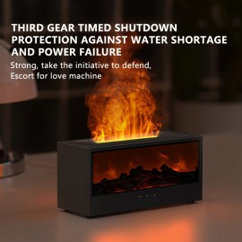 A Vintage Fireplace Flame Aromatherapy Machine, 3D Simulated Charcoal Fireplace Humidifier, USB Powered, Suitable for Bedrooms, Homes, And Offices - Lasting Ambient Lighting, Innovative Ice And Fire Effect, Perfect for Holiday And Christmas Gifts.
