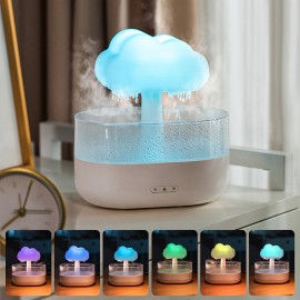 Simulated raindrop aroma diffuser machine colorful light rain mist essential oil diffuser USB desktop atmosphere rain cloud water drip humidifier