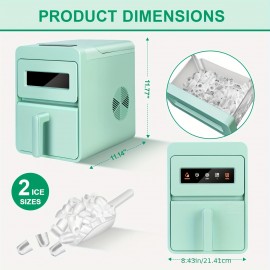 26Lbs Nugget Lce Maker MachineOr 26Lbs Bullet Lce Maker Machine - Portable Soft Mouth Chewing LceMaker - Tabletop Lce Maker with Basket, Shovel, And AutomaticCleaning, Suitable for Home/Kitchen/Camping/RV/Party, Kitchen Appliance, Compact Design