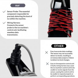 OEM 11-0540-2110-5401 Level Sensor - Compatible with Scotsman Machines, Non- Battery-Powered (9V) with Red/ Wires & Connector Plug - Easy Installation, Durable Design for Precise Level Control - Compatible with Scotsman Ice Makers & Coolers - Qualit