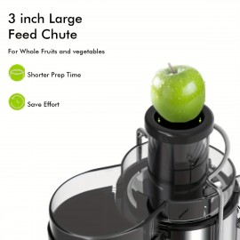 Qcen Juicer Machine, 800W Centrifugal Juicer Extractor With Wide Mouth 3