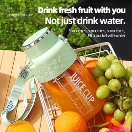 1200 milliliters capacity, universal for all seasons, large-capacity wireless portable juicer bucket, electric sports cup-style fresh fruit juicer, 10sets of stainless steel blades, powerful motor, highly suitable for outdoor fresh juice extraction.