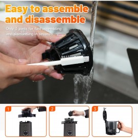 Cold Press Juicer, Slow Juicer Machine Easy To Clean, Self-Feeding Masticating Juicer With Large Feed Chute For Whole Fruits And Vegetables, High Juice Yield, Gray