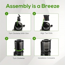 Celiberry Slow Masticating Cold Press Juicer Machine with 4.1