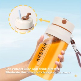 [800ml Large Capacity Juice Cup] 800ml Large Capacity Juice Cup with 14-Leaf Blades, Quick-Freeze Fresh Fruit Smoothie, One-Press Operation (Portable Leak-Proof + Direct Drinking Design), Perfect for Fitness, Outdoor Picnics, Family Gatherings, and Office Hydration - Lightweight, Efficient, and Easy to Clean, Juice Blende