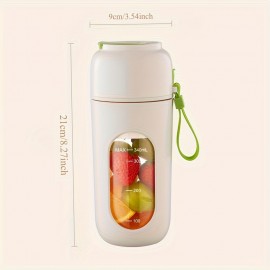 1pc Portable Wireless Juicer Cup with 1500mAh Battery - 18000 RPM Powerful Motor, One-Click Operation, 11.83oz Capacity, Compact Design for Travel, Camping, And Home Use, Juicer For Juice, Travel Juicer, Modern Juicer, Durable Juicer