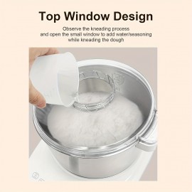 7L(7.3QT)Electric Dough Mixer with Ferment Function, Bread Maker Machine, Dough Maker Machine with 304 Stainless Steel Bowl, Microcomputer Timing, Household Flour Kneading Machine for Pizza Bread, Christmas Gift