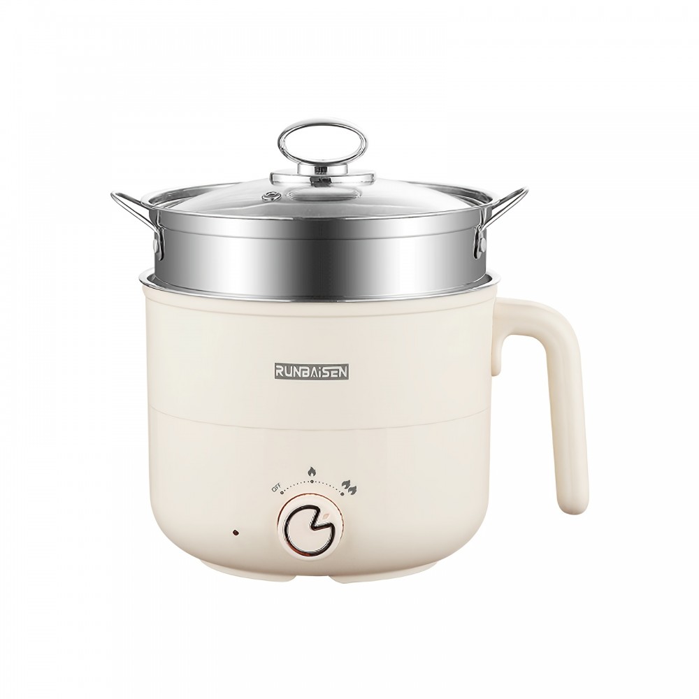 1, 8L Dual-Layer Electric Hot Pot with US Plug - 110-130V, 3-in-1 Multi-Functional Cooker for Steaming, Boiling, Frying & Braising, Compact Design for Home Kitchen, Halloween & Holiday Cooking, Kitchen Appliance, Modern Kitchenware, Durable Kitchen Item