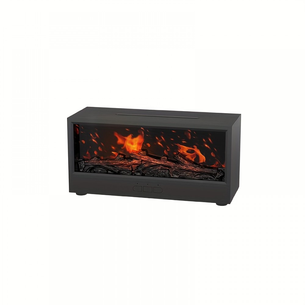 A Vintage Fireplace Flame Aromatherapy Machine, 3D Simulated Charcoal Fireplace Humidifier, USB Powered, Suitable for Bedrooms, Homes, And Offices - Lasting Ambient Lighting, Innovative Ice And Fire Effect, Perfect for Holiday And Christmas Gifts.