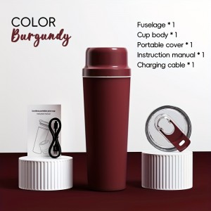 Portable Blender Juice Cup for Shakes and Smoothies, 21.9oz|650ml Free Travel Cup and Lid, Durable Stainless Steel Blades for Powerful Blending Performance, keep cold&heat | Powerful crushed ice function, safety anti-mistouch design, 20-blade head