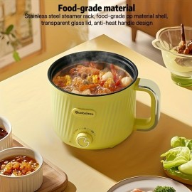 [Electric Hot Pot] An 18Cm American-Style Double-Layer Electric Hot Pot, Electric Frying Pan, And Multifunctional Electric Cooker Suitable for Students And Dorms. This All-In-One Pot Is Perfect for Hot Pot And Various Delicious Dishes, Featuring Adjustable Heat Settin