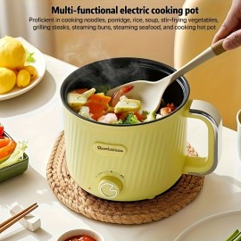[Electric Hot Pot] An 18Cm American-Style Double-Layer Electric Hot Pot, Electric Frying Pan, And Multifunctional Electric Cooker Suitable for Students And Dorms. This All-In-One Pot Is Perfect for Hot Pot And Various Delicious Dishes, Featuring Adjustable Heat Settin