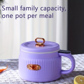 1.6L Electric Cooking Pot & Electric Hot Pot | Multifunctional Electric Stew Pot & Electric Frying Pan | US Plug | Timer Function Available | Intelligent Heat Preservation | Suitable for 1 - 3 People | Portable for Kitchen, Dormitory and Office Use