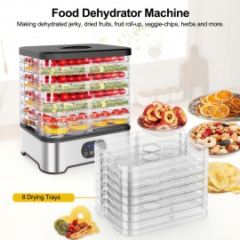 [Digital Dehydrator] Digital Food Dehydrator | US Home Dried Fruit Machine with Timer and Temperature Control, Visible Grid Food Dryer, Suitable for Fruits, Herbal Tea, Dog Snacks, Herbs, Fish Jerky, Meat Snacks, etc., Two Colors Available