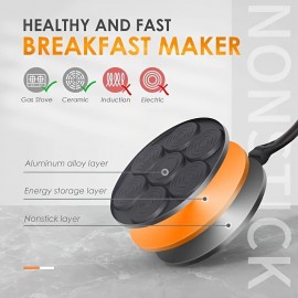 7-Mold Mini Pancake Pan – Non-Stick, Durable Aluminum Alloy for Easy Cleaning & Fun Shapes at Breakfast Time