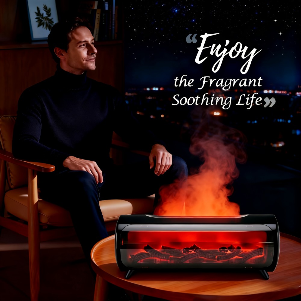 Flame Soundwave technology Aromatherapy Machine, Soundwave technology Diffuser, Soundwave technology Diffuser for Home, Soundwave technology Diffuser for Bedroom, Soundwave technology Diffuser for Living Room, Soundwave technology Diffuser for Offic