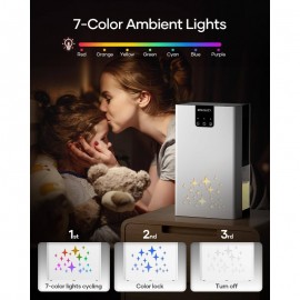 Dehumidifier, 95oz Dehumidifiers Home, 1000 sq. ft. Dehumidifier Basement Bathroom Bedroom with Auto Shut Off, 7 Colors LED Light, Quiet Dehumidifiers with Sleep Mode, White, Dehumidifier with Drain, Dehumidifier for Bathroom, Dehumidifier Bag