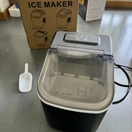 Ice Maker Machine Countertop, 9 Cubes Ready In 7 Mins, 20lbs In 24Hrs, 2 Sizes Of Bullet Ice, Self-Cleaning Ice Maker Machine with Ice Scoop And Basket for Home