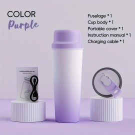 Portable Blender Juice Cup for Shakes and Smoothies, 21.9oz|650ml Free Travel Cup and Lid, Durable Stainless Steel Blades for Powerful Blending Performance, keep cold&heat | Powerful crushed ice function, safety anti-mistouch design, 20-blade head