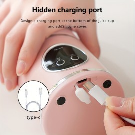 New household 23.67oz crushed ice juicer cup USB charging portable juicer outdoor portable cup 12 blade blade juicer