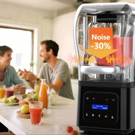 Commercial Quiet Blender | 61oz Smart Blender | Kitchen Blender with Soundproof | 5 Auto Programs | 1.8L Thickened Safe Jar | Triple Noise Reduction | Removable Splash Guard | Continuous Heavy-Duty Use, Self-Cleaning for Smoothies & Soups