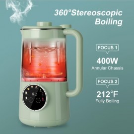 Mini Soybean Milk Maker, Portable Soy Milk Machine With 8 Functions, Juicer Maker, Free Filtering, Self Cleaning And 110V For Household