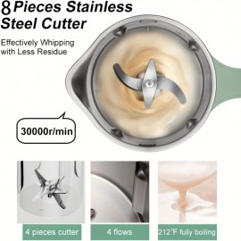 Mini Soybean Milk Maker, Portable Soy Milk Machine With 8 Functions, Juicer Maker, Free Filtering, Self Cleaning And 110V For Household